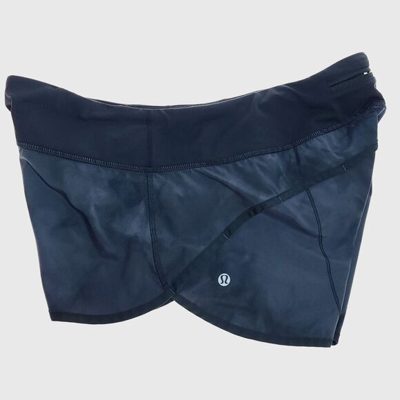 Lululemon Speed Shorts Lot Of 2 Womens Sz 10 Lined 2.5" Diamond Dye Gray & Black - Picture 2 of 16